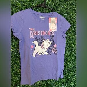 Disney Marie The Aristocats Lavender Tee with Pink Accents
